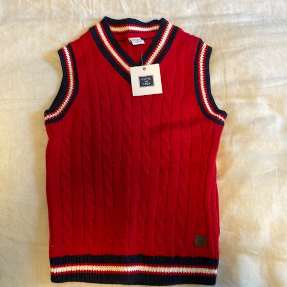 Janie and Jack boys sweater vest - size 4